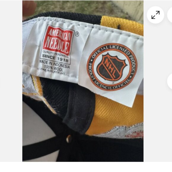 Boston Bruins Vintage Snapback hat by American Needle Light Up Logo NHL Wool - Picture 7 of 9